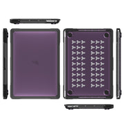 For MacBook Pro 13.3 inch A2338 Translucent Laptop Protective Case(Transparent Purple)