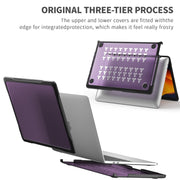 For MacBook Pro 13.3 inch A2338 Translucent Laptop Protective Case(Transparent Purple)