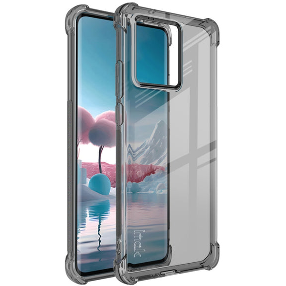 For Motorola Edge 40 Neo imak Shockproof Airbag TPU Phone Case(Transparent Black)