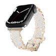 For Apple Watch 6 40mm Diamond Texture Lace Clear TPU Watch Band(Gold) - Watch Bands by PMC TechLife | Online Shopping South Africa | PMC TechLife