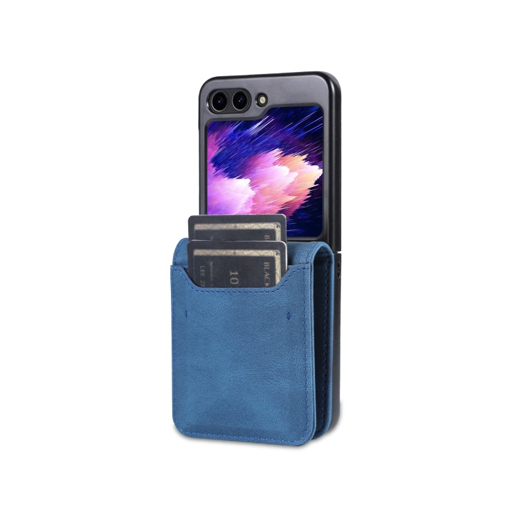 For Samsung Galaxy Z Flip5 AZNS Dream II Skin Feel PU+TPU Horizontal Flip PU Phone Case(Blue)