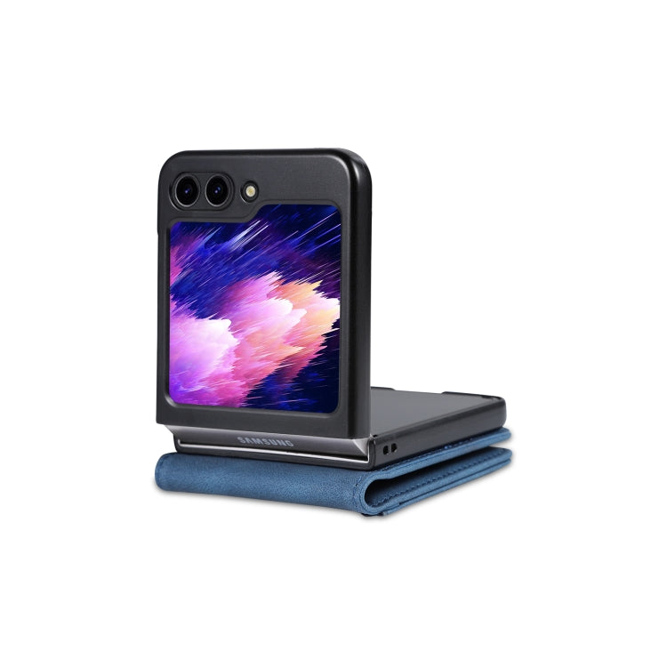 For Samsung Galaxy Z Flip5 AZNS Dream II Skin Feel PU+TPU Horizontal Flip PU Phone Case(Blue)