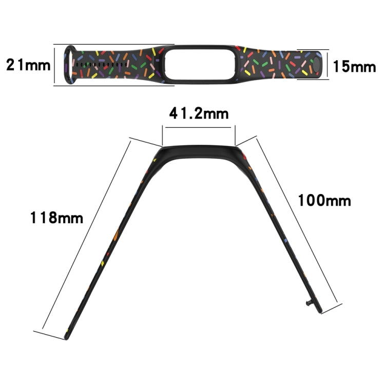 For OPPO Band Sports Rainbow Dots Silicone Watch Band(White)