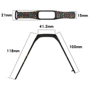 For OPPO Band Sports Rainbow Dots Silicone Watch Band(White)