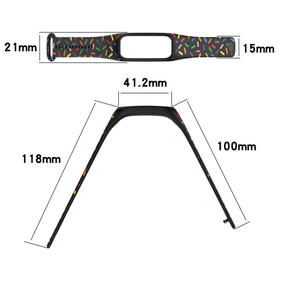 For OPPO Band Sports Rainbow Dots Silicone Watch Band(Light Pink)