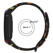 For OPPO Band Sports Rainbow Dots Silicone Watch Band(White)