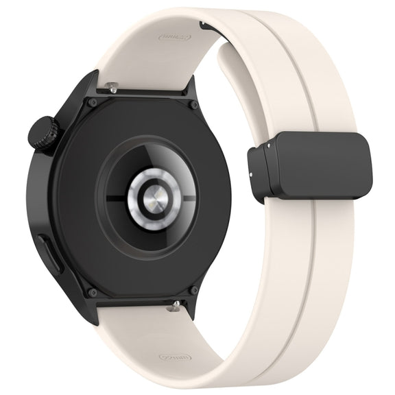 For Huawei Watch 4 / Watch 4 Pro Folding Buckle Silicone Watch Band(Starlight Color)