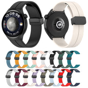 For Huawei Watch 4 / Watch 4 Pro Folding Buckle Silicone Watch Band(Starlight Color)