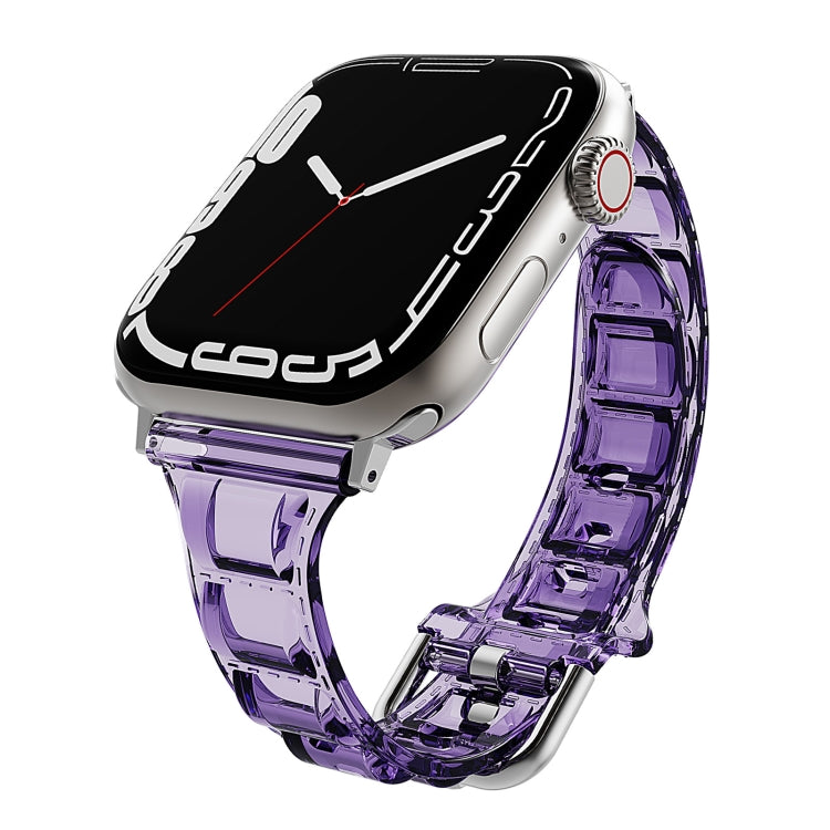 For Apple Watch Ultra 49mm Cube Airbag Clear TPU Watch Band(Pink)
