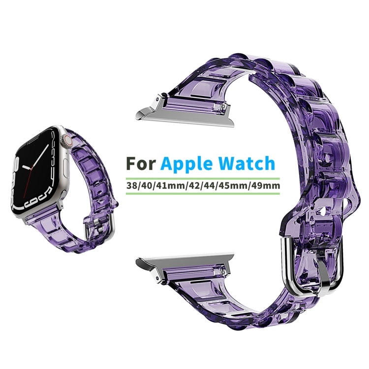For Apple Watch SE 2022 40mm Cube Airbag Clear TPU Watch Band(Gold)