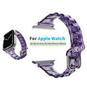 For Apple Watch SE 2022 44mm Cube Airbag Clear TPU Watch Band(Gold)