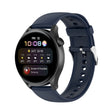 For Huawei Watch 4 / Watch 4 Pro Solid Color Silicone Stainless Steel Silver Buckle Watch Band(Navy Blue) - Watch Bands by PMC TechLife | Online Shopping South Africa | PMC TechLife