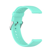 For Huawei Watch 4 / Watch 4 Pro Solid Color Silicone Stainless Steel Silver Buckle Watch Band(Teal)