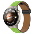 For Huawei Watch 4 / Watch 4 Pro Folding Buckle Genuine Leather Watch Band(Green) - Watch Bands by PMC TechLife | Online Shopping South Africa | PMC TechLife
