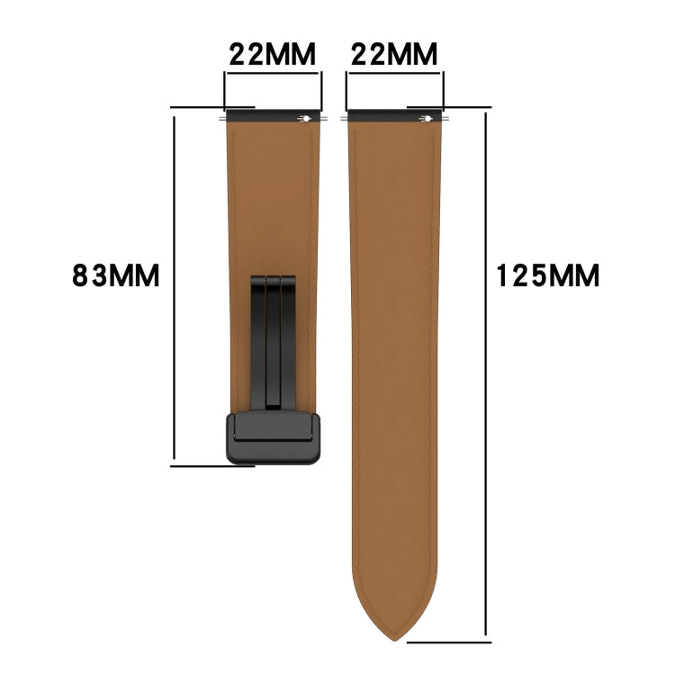 For Huawei Watch 4 / Watch 4 Pro Folding Buckle Genuine Leather Watch Band(Grey)