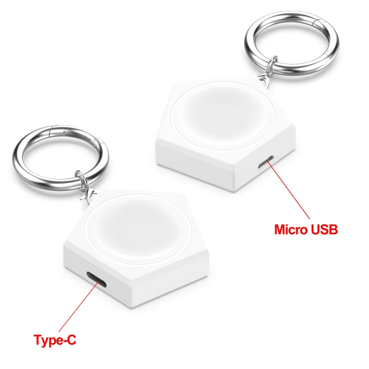 For Huawei Watch 4 / Watch 4 Pro Portable Universal Smart Watch Charger, Port:Micro USB(White)