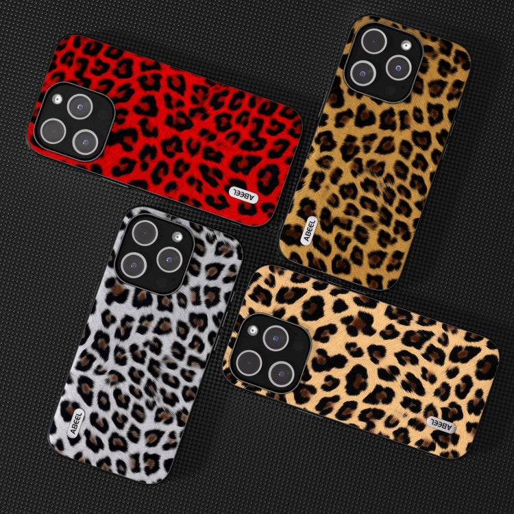 For iPhone 15 Pro ABEEL Black Edge Leopard Phone Case(Leopard Print)