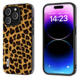For iPhone 14 Pro ABEEL Black Edge Leopard Phone Case(Golden Leopard) - free shipping - PMC TechLife - Order now!