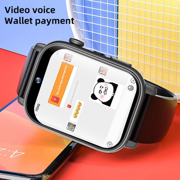 UNIWA X1S 1.9 inch IP67 Water-resistant 4G Android 8.1 Dual Cameras Smart Watch Support Temperature Measurement, Specification:1G+8G(White)