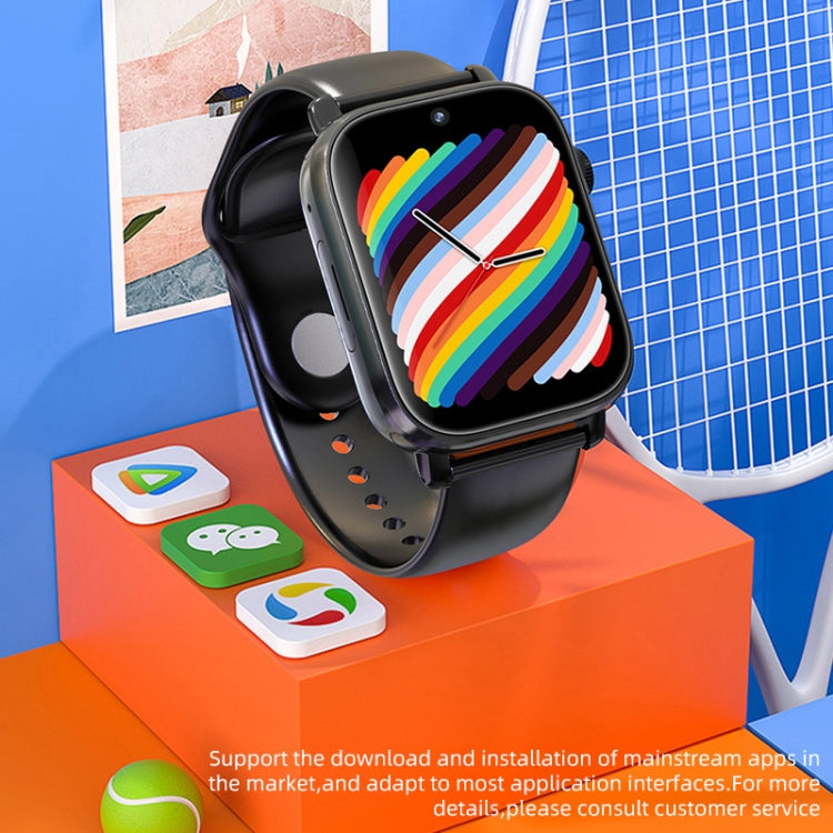 UNIWA X1S 1.9 inch IP67 Water-resistant 4G Android 8.1 Dual Cameras Smart Watch Support Temperature Measurement, Specification:1G+8G(White)