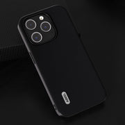 For iPhone 15 Pro Max ABEEL Genuine Leather Silky Soft Black Edge Phone Case(Black)
