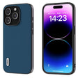 For iPhone 15 Pro ABEEL Genuine Leather Silky Soft Black Edge Phone Case(Blue) - free shipping - PMC TechLife - Order now!