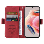 For Xiaomi Redmi Note 12 4G Global BETOPNICE Dual-side Buckle Leather Phone Case(Red)