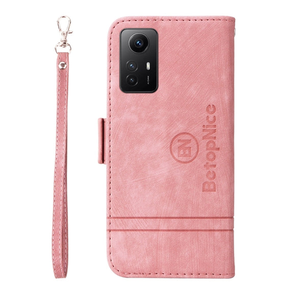 For Xiaomi Redmi Note 12S 4G Global BETOPNICE Dual-side Buckle Leather Phone Case(Pink)