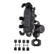 MOTOSLG Crab Motorcycle Phone Clamp Bracket O-Type Rear Mirror Mount with Anti-theft Lock(Black) - Holder by MOTOLSG | Online Shopping South Africa | PMC TechLife | Buy Now Pay Later Mobicred
