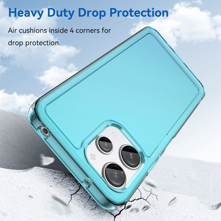 For Xiaomi Redmi 12 Candy Series TPU Phone Case(Transparent Blue)