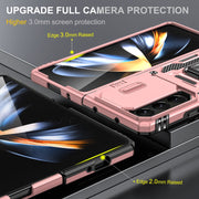 For Samsung Galaxy Z Fold5 5G Armor PC + TPU Camera Shield Phone Case(Rose Gold)