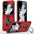 For Samsung Galaxy Z Flip5 5G Armor PC + TPU Camera Shield Phone Case(Red) - free shipping - PMC TechLife - Order now!