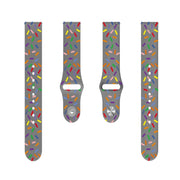 For Garmin Venu / SQ / SQ2 / Venu 2 Plus 20mm Sports Rainbow Dots Silicone Watch Band(Grey)
