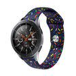 For Garmin Venu / SQ / SQ2 / Venu 2 Plus 20mm Sports Rainbow Dots Silicone Watch Band(Blue) - Watch Bands by PMC TechLife | Online Shopping South Africa | PMC TechLife