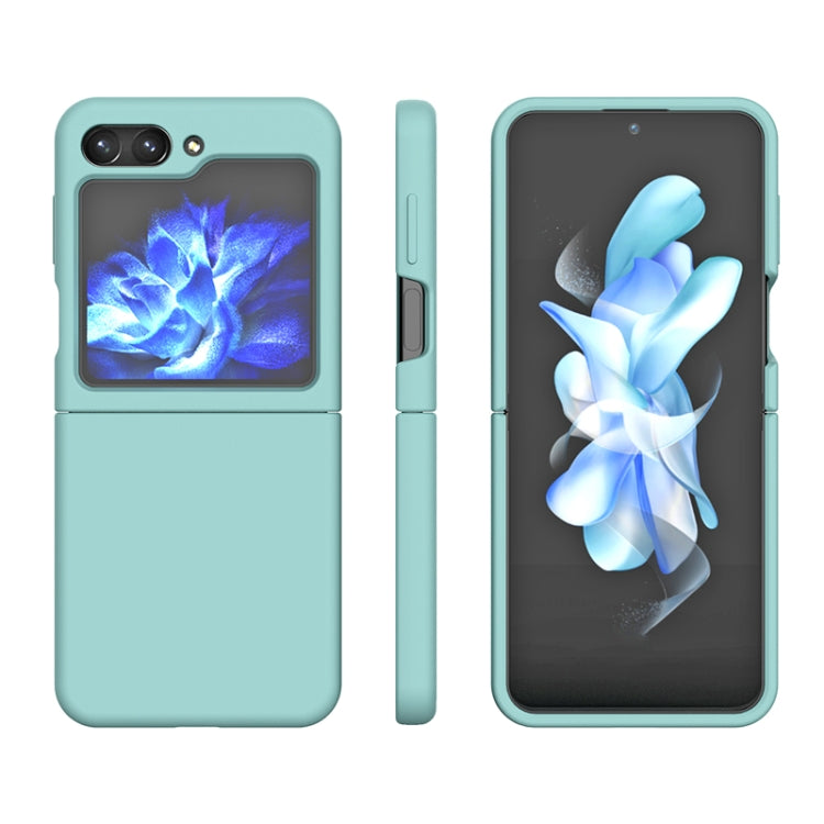 For Samsung Galaxy Z Flip5 Silicone Skin Feel Folding Phone Case(Dark Green)