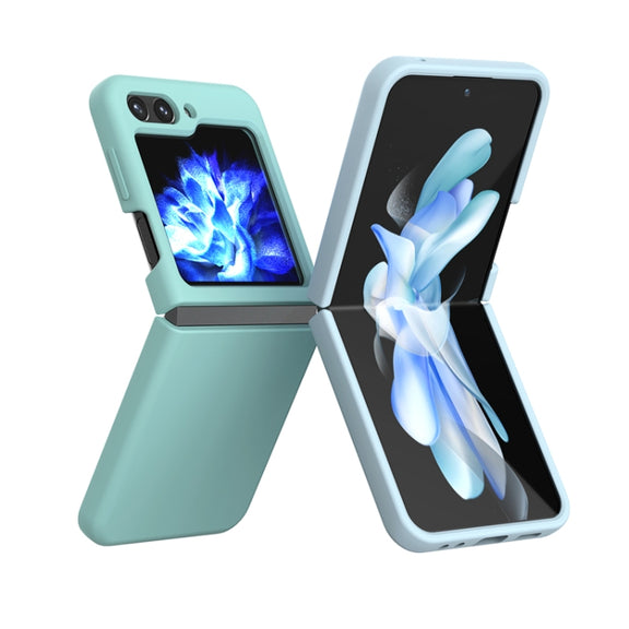 For Samsung Galaxy Z Flip5 Silicone Skin Feel Folding Phone Case(Dark Green)