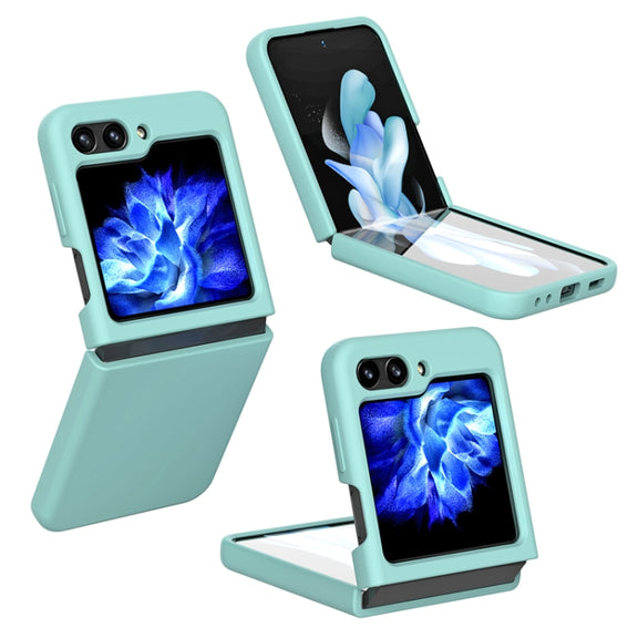 For Samsung Galaxy Z Flip5 Silicone Skin Feel Folding Phone Case(White)