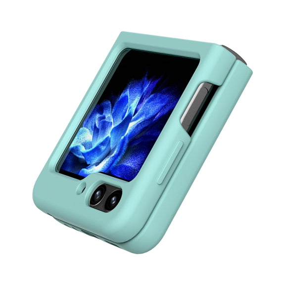 For Samsung Galaxy Z Flip5 Silicone Skin Feel Folding Phone Case(Dark Green)