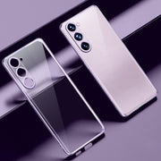 For Samsung Galaxy S23 5G SULADA Shockproof Plating TPU Transparent Phone Case(Purple)