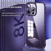 For iPhone 14 Plus SULADA Glittery TPU + Tempered Glass Phone Case(Transparent)