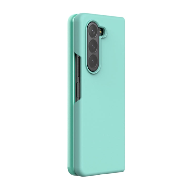For Samsung Galaxy Z Fold5 Silicone Skin Feel Folding Phone Case(Midnight Blue)