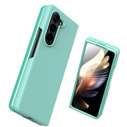 For Samsung Galaxy Z Fold5 Silicone Skin Feel Folding Phone Case(Midnight Blue)