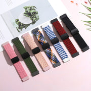 Compatible with Garmin VivoMove Trend / Luxe / Style 20mm Magnetic Fold Clasp Woven Watch Band(Grey)