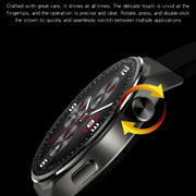 KT62 1.36 inch TFT Round Screen Smart Watch Supports Bluetooth Call/Blood Oxygen Monitoring, Strap:Silicone Strap(Black)