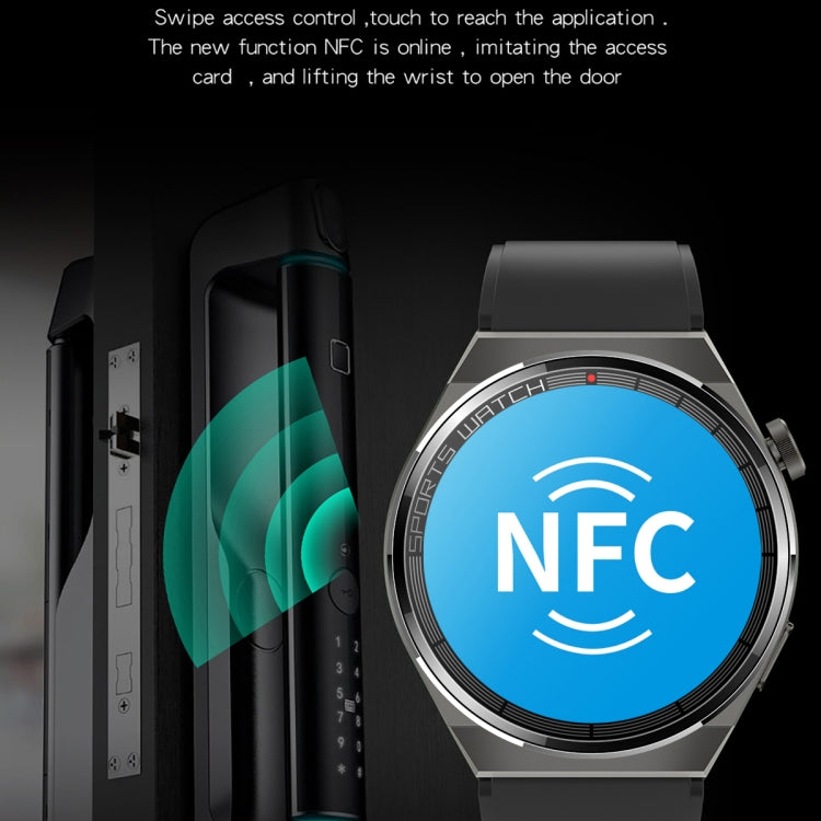 KT62 1.36 inch TFT Round Screen Smart Watch Supports Bluetooth Call/Blood Oxygen Monitoring, Strap:Leather Strap(Black)