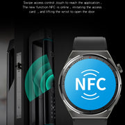 KT62 1.36 inch TFT Round Screen Smart Watch Supports Bluetooth Call/Blood Oxygen Monitoring, Strap:Leather Strap(Black)