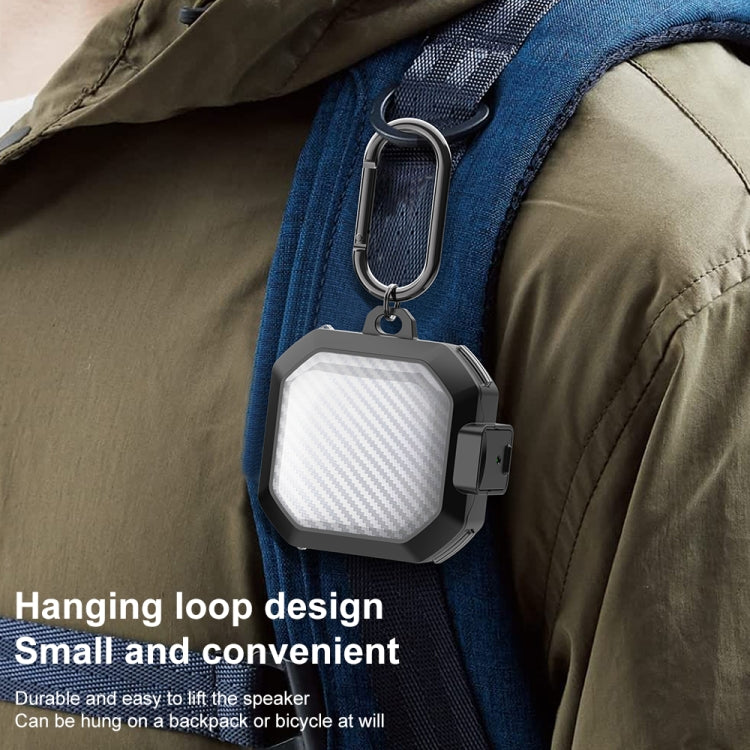For Samsung Buds Live / Buds2 / Pro / 2Pro TPU + PC Transparent Carbon Fiber Wireless Earphones Protective Case With Switch(White)