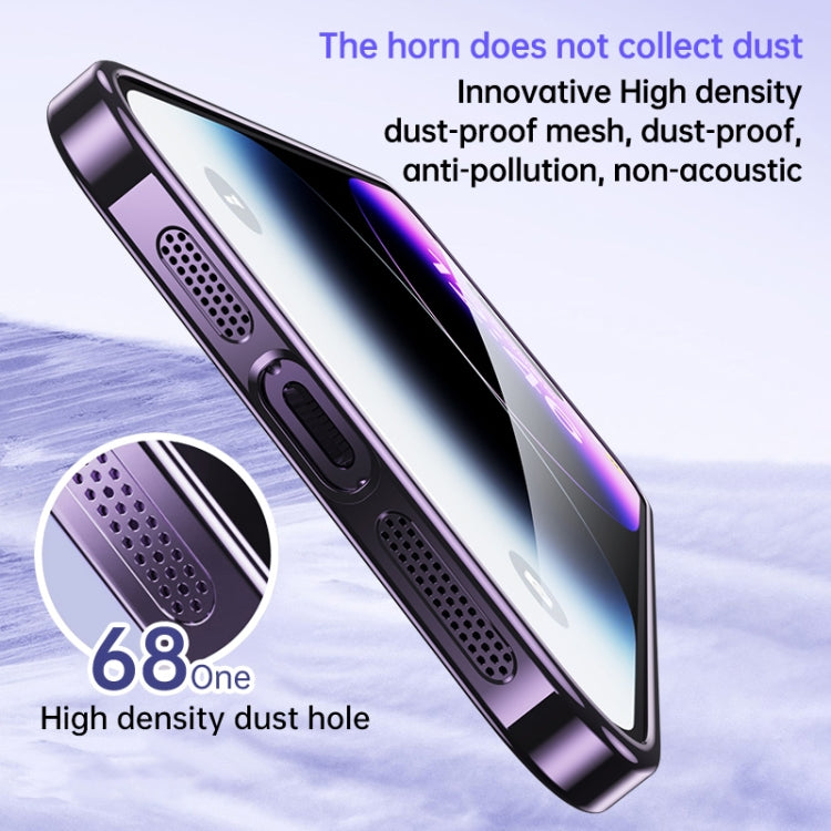 For iPhone 13 SULADA Electroplated Transparent Glittery TPU Phone Case(Black)