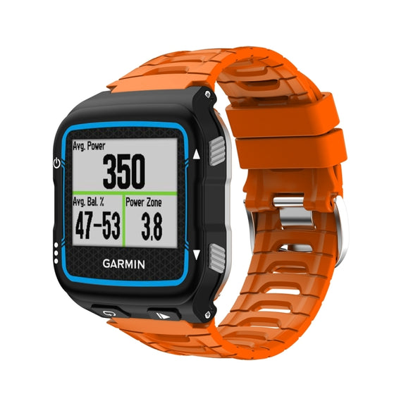 Compatible with Garmin Compatible witherunner 920XT Solid Color Silicone Replacement Watch Band(Orange)