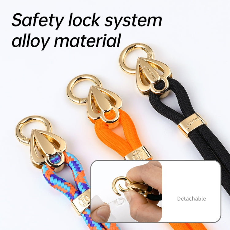 SULADA Multifunctional Universal Mobile Phone Love Lanyard(Orange Blue)